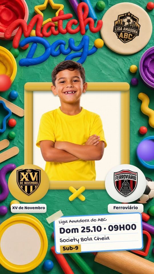 Flyer no modelo Porta-retrato de massinha